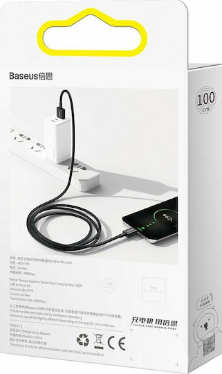 Baseus Superior Series 2m Regular USB 2.0 to micro USB Cable (CAMYS-A01)