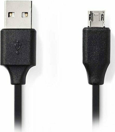 Nedis Regular USB 2.0 to micro USB Cable Μαύρο 2.0m (CCGP60500BK20)