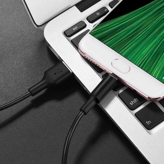 Hoco Regular USB 2.0 to micro USB Cable Μαύρο 1m (X25 Soarer)
