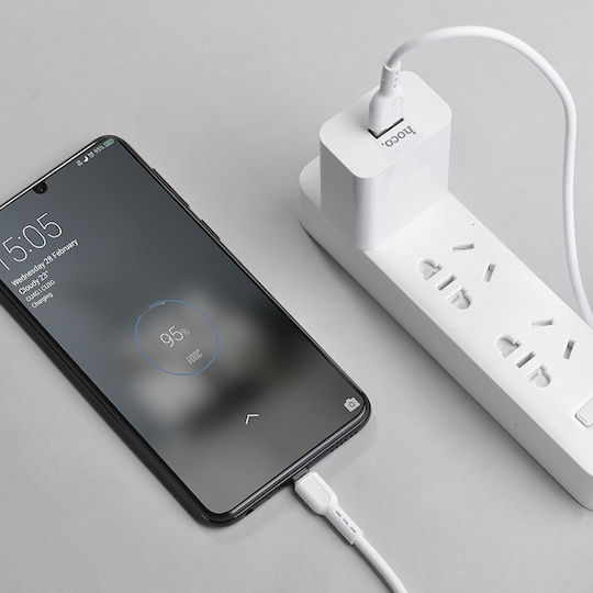 Hoco Regular USB 3.0 to micro USB Cable Λευκό 1m (X33)