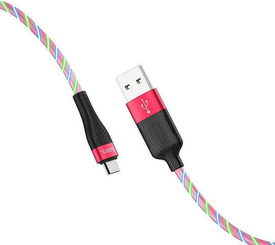 Hoco U85 Charming night USB 2.0 to micro USB Cable Κόκκινο 1m (HC-U85MRD)