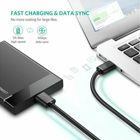 Ugreen Regular USB 3.0 to Micro USB Cable Black 2m 10843 1 Piece