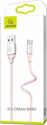 Usams US-SJ247 Ice-Cream Regulär USB 2.0 auf Micro-USB-Kabel Rosa 1m (SJ247USB04) 1Stück