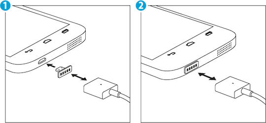 Forever LED Magnetic USB 2.0 to micro USB Cable Λευκό 1m
