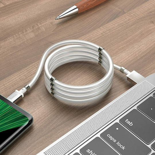 Hoco U91 Magnetisch USB 2.0 auf Micro-USB-Kabel Weiß 1m (HC-U91M) 1Stück