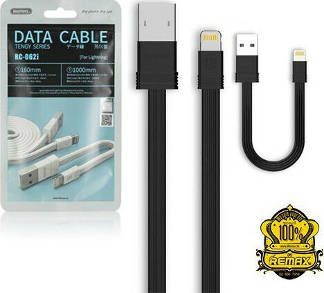 Remax Flat USB 2.0 to micro USB Cable Μαύρο 1m (Tengy)