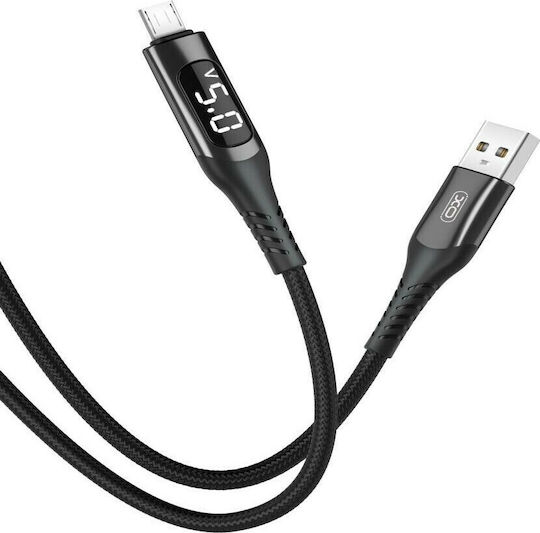 XO Regular USB 2.0 to micro USB Cable Μαύρο 1m (NB162)