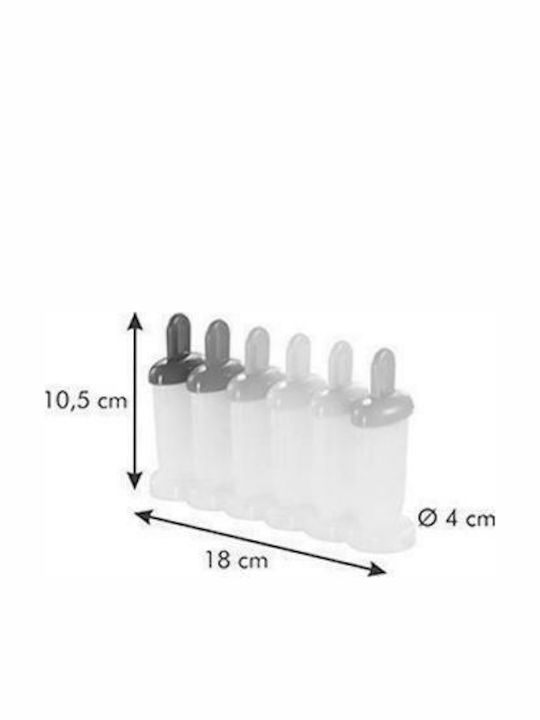 Tescoma Mini Bambini Φόρμα Ζαχαροπλαστικής Παγωτού/Γρανίτας Πλαστική 6 Θέσεων 6τμχ
