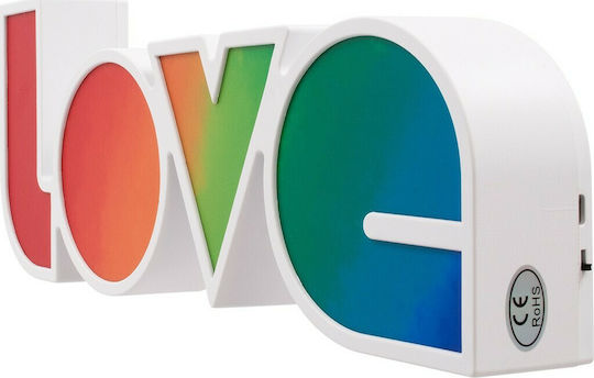 GloboStar Rainbow Декоративна Лампа Любов Многоцветен