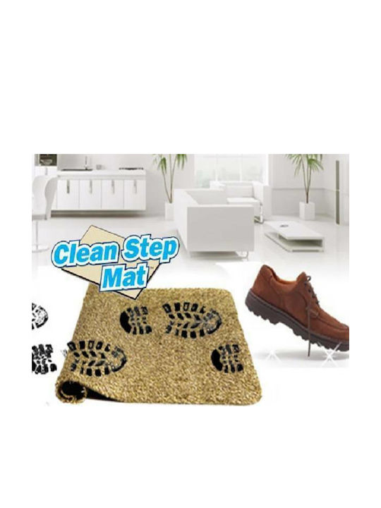 Entrance Mat Carpet with Anti-slip Backing Clean Step Mat Beige 46x71cm