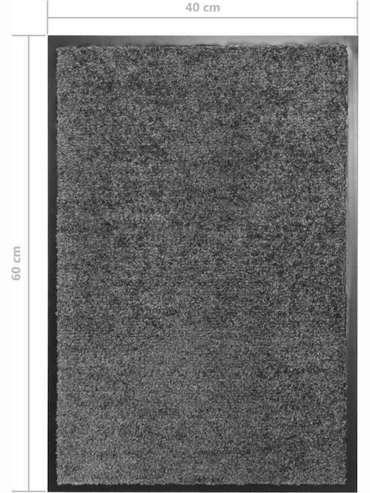 vidaXL Entrance Mat Carpet with Anti-slip Backing Charcoal 40x60cm