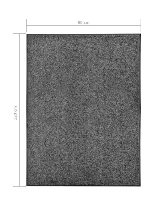 vidaXL Entrance Mat Carpet with Anti-slip Backing Charcoal 90x120cm