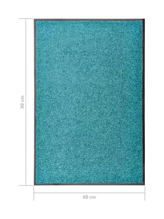 vidaXL Fußmatte Teppich mit rutschfester Unterlage Blue 60x90cm