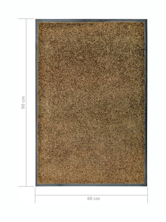 vidaXL Entrance Mat Carpet with Anti-slip Backing Coffee 60x90cm