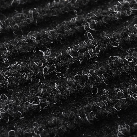 vidaXL Fußmatte Sisal mit rutschfester Unterlage Schwarz 90x120cm