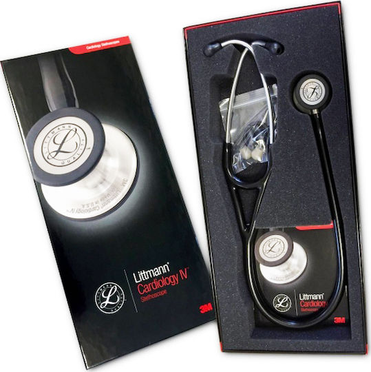 3M Littmann Cardiology IV Кардиологичен Стетоскоп Непрекъснато с Двоен Конус Черен