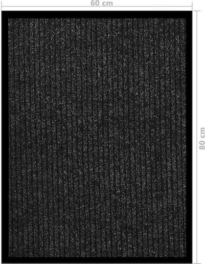 vidaXL Fußmatte Sisal mit rutschfester Unterlage Charcoal 60x80cm