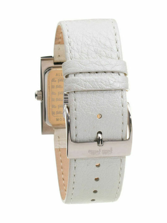 Folli Follie Women's Watch with White Leather Strap