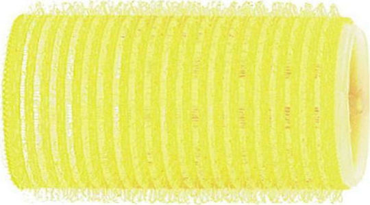 Assim Wire Mesh Hair Rollers Yellow 32mm In Yellow Colour 12 Pieces