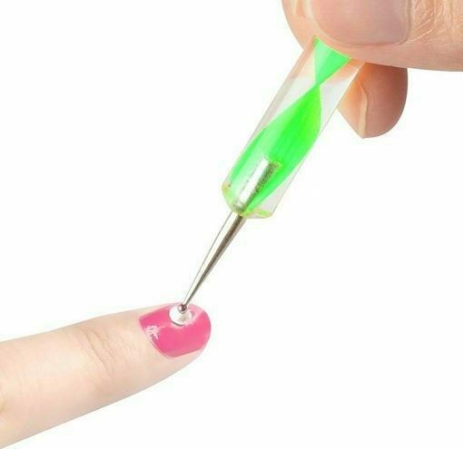 Set of 5 plastic nail decoration tools with dots 24646 Set Nail Brushes Dotting Tool GN27723