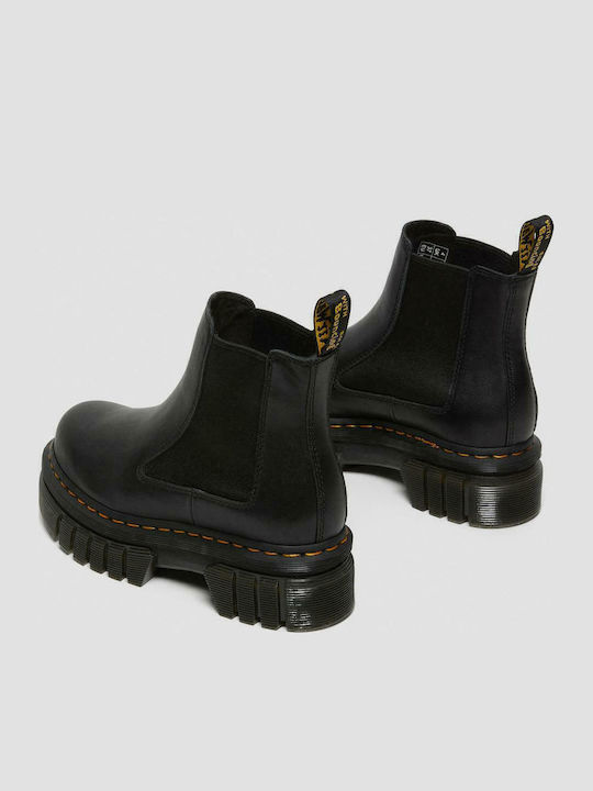 Audrick Leather Women's Chelsea Boots with Medium Heel Black
