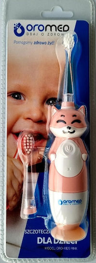 Oromed Oro Kids Sonic Toothbrush Children's Electric Toothbrush with Chronograph Pink with Replacement Heads
