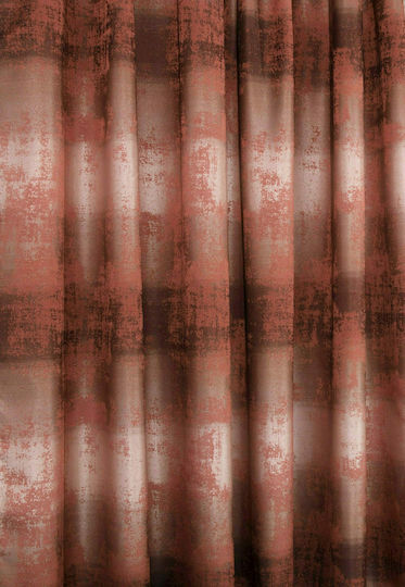 Anna Riska Curtain with Pencil Pleat Des Adelle Terracotta 280x270cm
