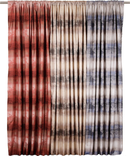 Anna Riska Curtain with Pencil Pleat Des Adelle Terracotta 280x270cm