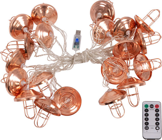 20 Lichterketten LED 3m. Warmes Weiß USB in Zeichenfolge 1Stück