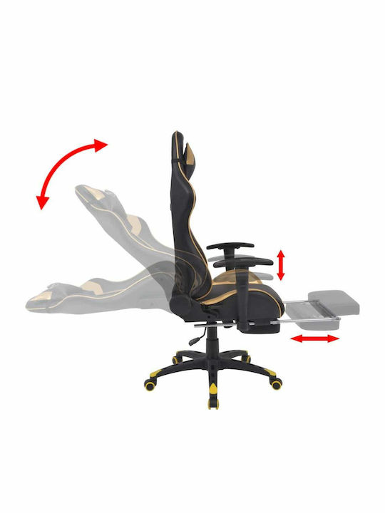 vidaXL Xtreme Racing Artificial Leather Gaming Chair with Adjustable Arms and Footrest Yellow