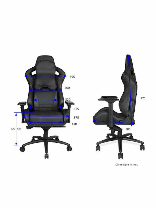 Anda Seat Dark Knight XL Scaun Gaming Din Piele Sintetică Cu Brațe Ajustabile Negru