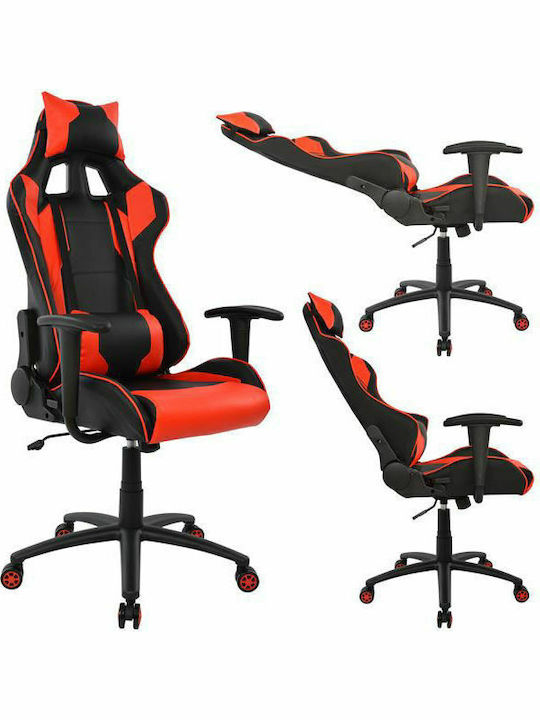 HomeMarkt HM1072.01 Gaming Stuhl mit verstellbaren Armlehnen Rot