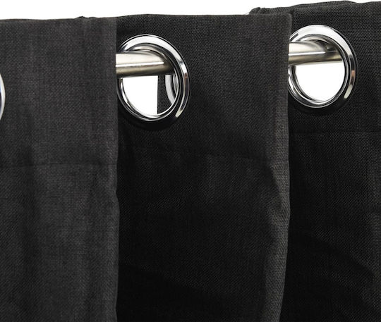 vidaXL Set Perdele Opace Cu Capse Antracit 140x175cm