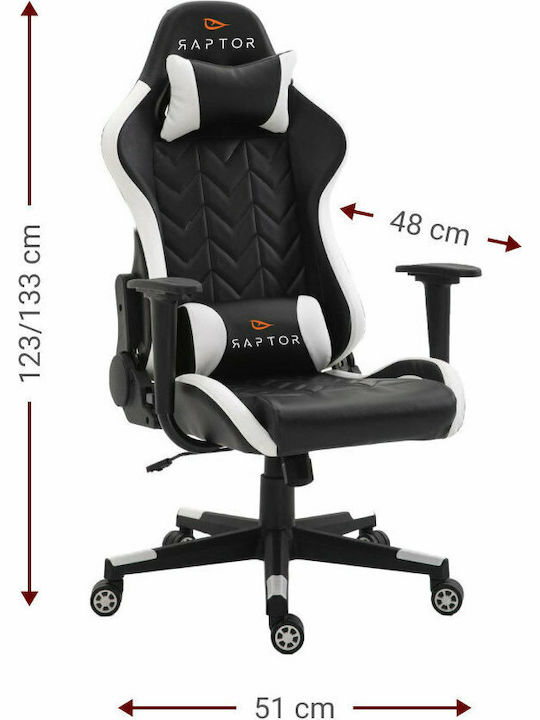 Raptor Blade Καρέκλα Gaming Δερματίνης Μαύρη