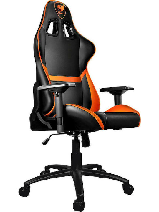 Armor Scaun Gaming Din piele ecologică cu Brațe Reglabile Portocaliu