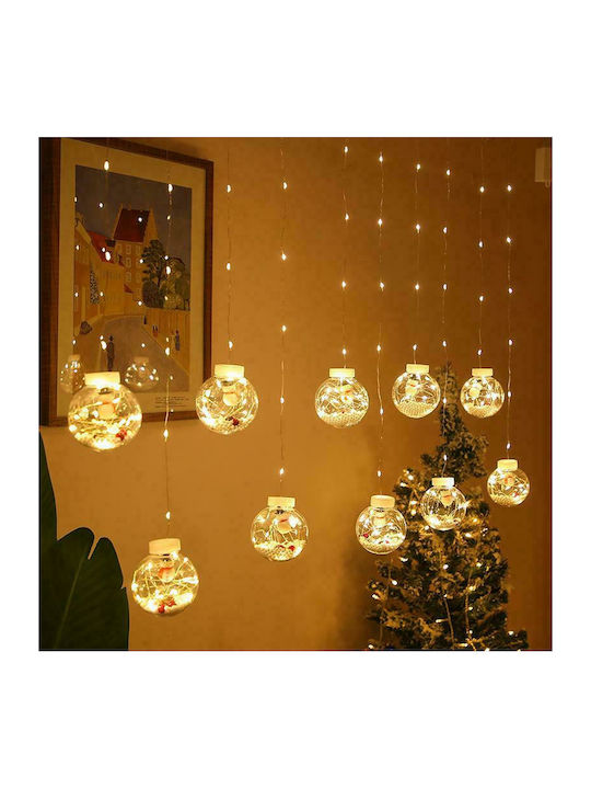 10 Светлини LED 3m. Топъл бял тип Завеса 1бр