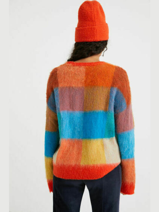 Desigual Melissa Women's Long Sleeve Sweater Woolen Multicolour