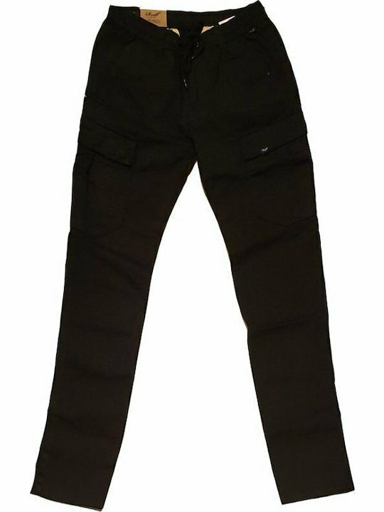 Reflex Easy Trousers Cargo Elastic in Tapered Line Black