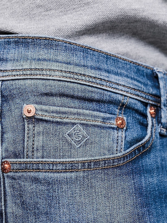 Men's Jeans Pants Elastic with Slim Fit Blue