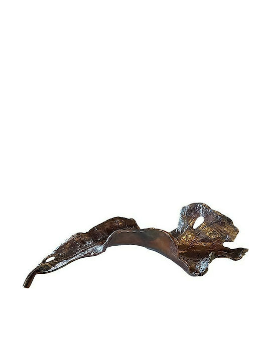Karvounis Frunză Platou Decorativ Metalic Bronze 1buc 50x23buc Karvounis Frunză Platou Decorativ Metalic Bronze 1buc 50x23buc