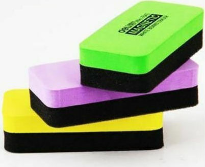 Deli Sponge for Whiteboard E7840 Whiteboard Eraser Magnetic 11x5x3cm White 7840