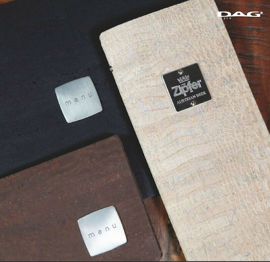 DAG Style Κατάλογος Μενού με Ξύλινο Κάλυμμα σε Καφέ Χρώμα 21x29.7 εκ. A4