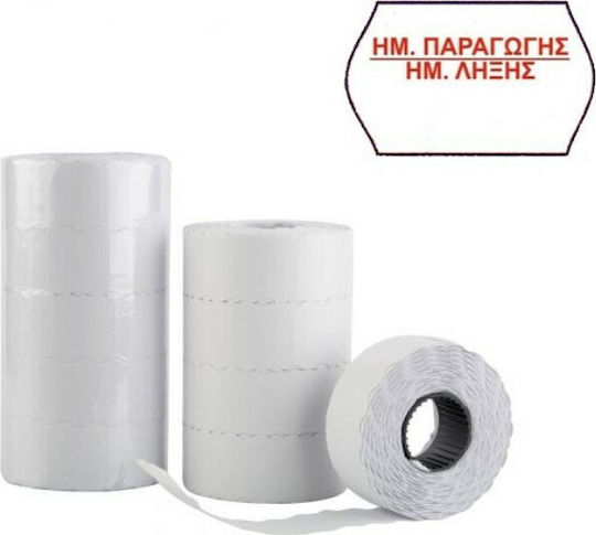 ICS Production Expiry Date 1000 Self-Adhesive Label Rolls for Label Printer 26x16mm 1pcs