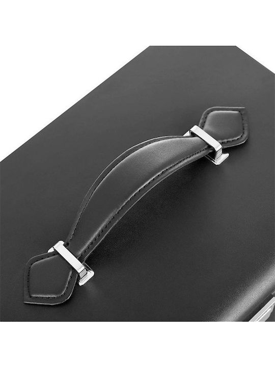 Songmics Jewellery Box Faux Leather with Drawer Black 26x18x17cm