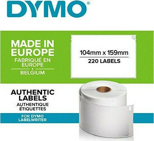 Dymo 220 Self-Adhesive Label Rolls for Label Printer 104x159mm 1pcs