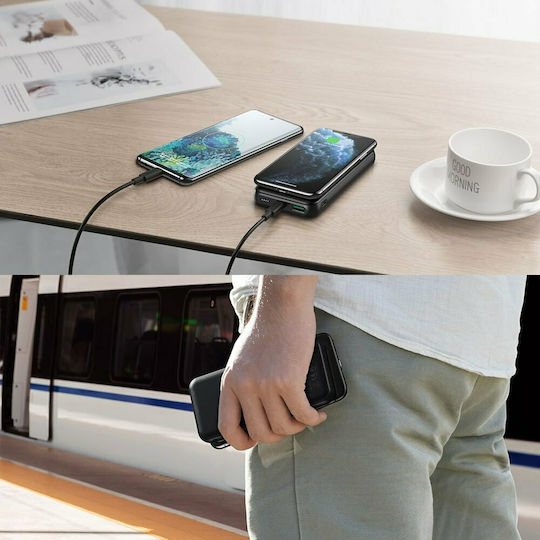 Choetech B650 Power Bank 10000mAh 18W με Θύρα USB-A και Θύρα USB-C Quick Charge Μαύρο