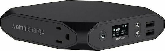 Omnicharge Omni20+ Baterie Externă Solară 20400mAh Cu 3 Porturi De Ieșire USB-A Și Port De Ieșire USB-C Încărcare Rapidă Neagră
