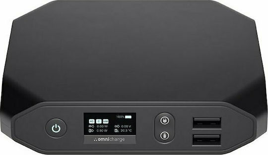 Omnicharge Omni20+ Baterie Externă Solară 20400mAh Cu 3 Porturi De Ieșire USB-A Și Port De Ieșire USB-C Încărcare Rapidă Neagră
