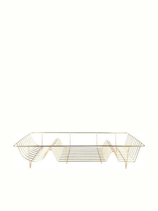 Present Time Στραγγιστήρι Νεροχύτη Μεταλλικό Μπεζ 49x32x9.5cm
