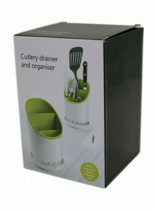 Plastic White Cutlery Drainer 12x12.5x14cm